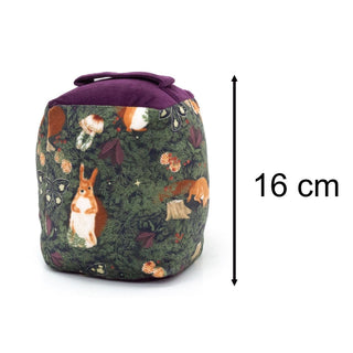 Pineberry Forest Velvet Doorstop | Woodland Squirrel Door Stop with Handle 18cm