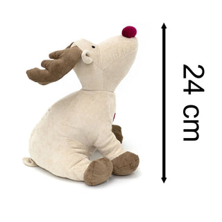 Rudy Red Nosed Reindeer Doorstop | Fabric Animal Door Stop Christmas Doorstop