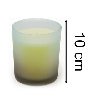 Scented Glass Candle | Teal Ombre Candle Holder & Fragrance Candle - 10cm