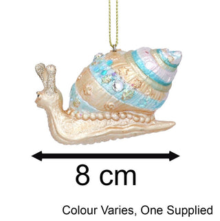 Sea Snail Christmas Bauble | Under the Sea Snail Christmas Tree Ornament - 8cm