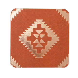 Set Of 6 Moroccan Style Kasbah Square Cork Coasters for Drinks, Cups, and Mugs