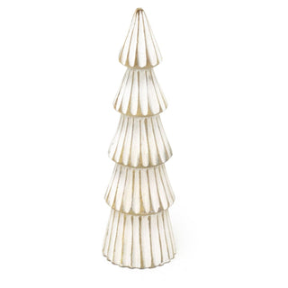 Shabby Chic White Wooden Christmas Tree | Rustic Christmas Tree Ornament - 26cm