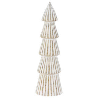 Shabby Chic White Wooden Christmas Tree | Rustic Christmas Tree Ornament - 26cm