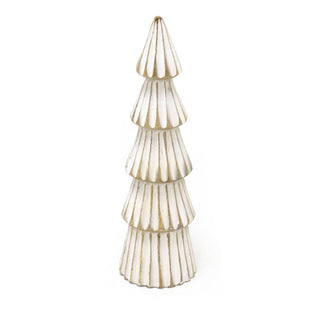 Shabby Chic White Wooden Christmas Tree | Rustic Christmas Tree Ornament - 26cm