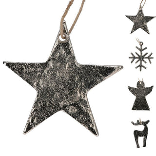 Silver Metallic Christmas Bauble | Hanging Ornament for Christmas Tree - 7cm