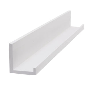 Slim White Floating Shelf | Spice Rack Photo Display & Ornament Ledge Shelf 58cm