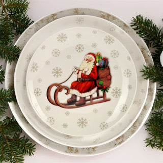 Small Santa Claus Christmas Plate | Ceramic Festive Side Plate Dish - 20cm