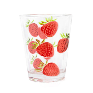 Strawberry Tumbler Glass | Reusable Tumbler Plastic Drinks Glass - 440ml