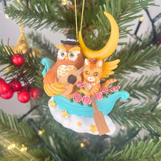 The Owl and the Pussycat Bauble | Nursery Rhyme Christmas Tree Ornament - 8cm