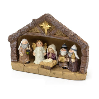 Traditional Christmas Nativity Set with 6 Figures | Nativity Scene Ornament