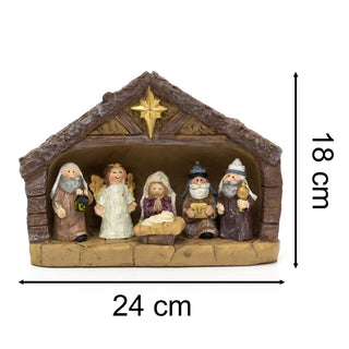 Traditional Christmas Nativity Set with 6 Figures | Nativity Scene Ornament