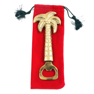 Tropical Palm Tree Gold Metal Bottle Opener | Novelty Crown Cap Bottle Opener