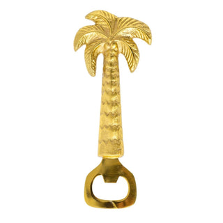 Tropical Palm Tree Gold Metal Bottle Opener | Novelty Crown Cap Bottle Opener