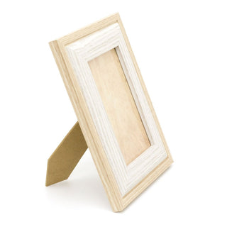 Two Tone Wooden 4 x 6 Picture Frame | Freestanding Wall Mountable Single Aperture Photo Frame |10cm X 15cm Photo Holder