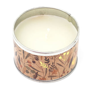 White Wax Floral Delight Scented Tin Candle & Lid | Aromatherapy Candle Gift